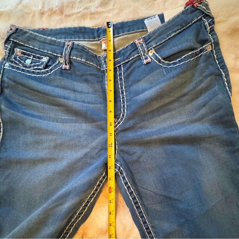 TRUE RELIGION CURVY SKINNY FLAP NAT BT JEAN WOMEN'S - Picture 4 of 16